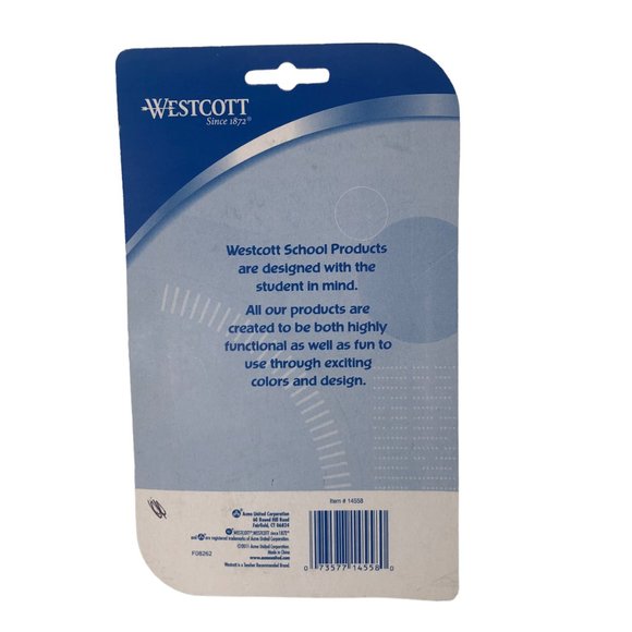 Westcott 2 Piece Gray Math Tools Compass & Protractor Set Plastic Point School - Picture 2 of 2